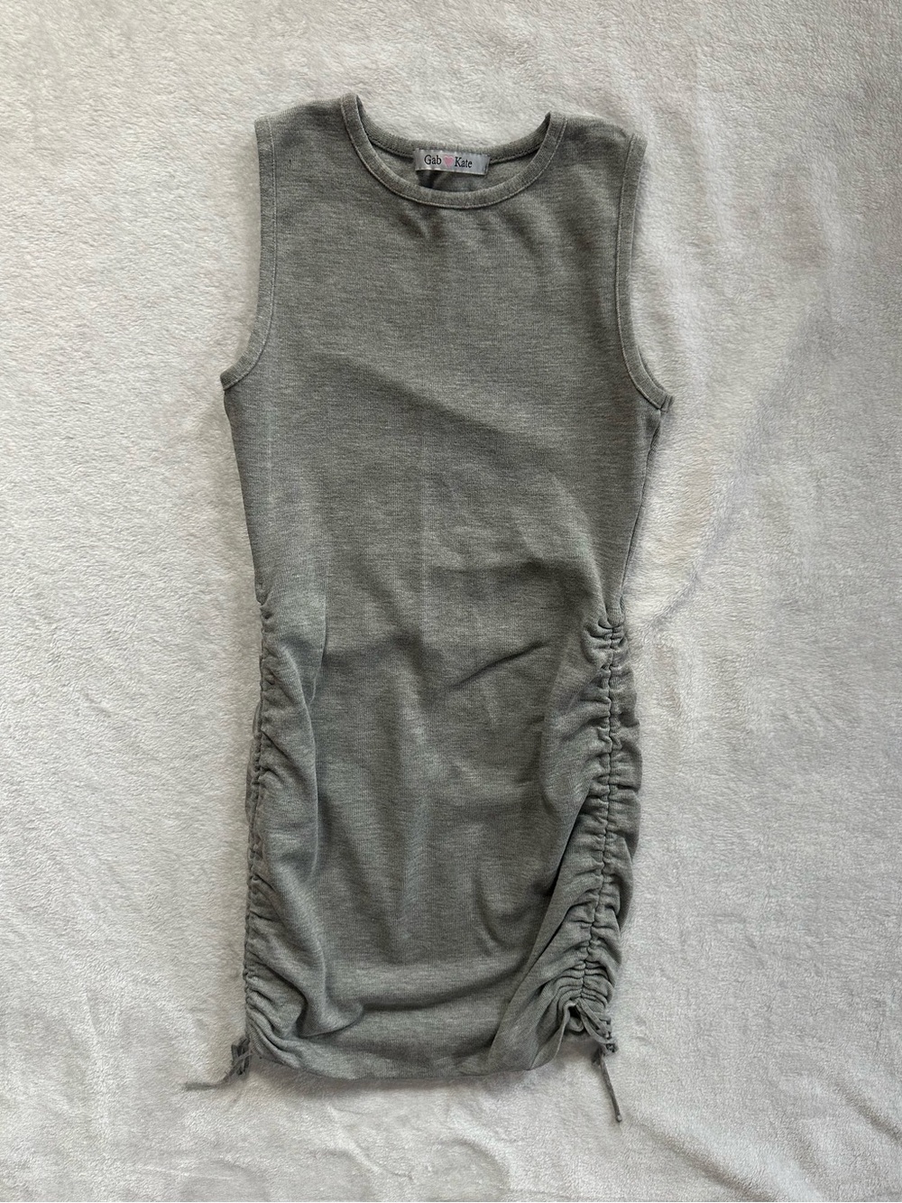 Gab & Kate Ruched Sides Bodycon Mini Dress Gray Size Small/Medium Mixology